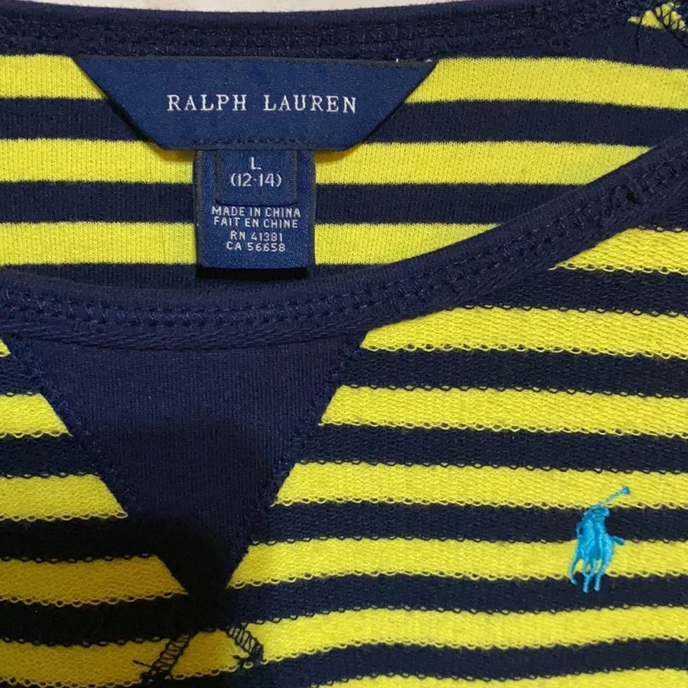 Polo Ralph Lauren Striped Yellow/Blue Sweater  Size 12-14 (Girls)